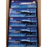 Five various boxed Hobbmaster a/72 scale Air Power Series McDonnell Douglas F-4 Phantom 2 boxed