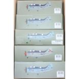 A Sky Guardians of Europe Witty Wings 1/72 scale boxed diecast group, five examples, all appear as