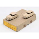 Dinky Toys 40e original Trade of Standard Vanguard Saloons containing two in cream colour with