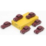 Dinky Toys 40d original Trade box of 6 Austin Devon saloons in maroon all in superb condition for