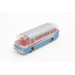 Spot-On by Tri-ang, No.156 Mulliner luxury coach, pale blue/grey, with red flash 'Tri-ang Tours'