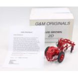 G and M Originals 1/16th scale model of a David Brown 2D, finished in red, limited edition with