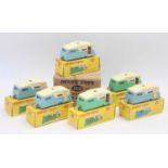 A Dinky Toys original No.188 Trade box containing 6x boxed 4-Berth Caravans in individual boxes (one