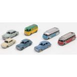 A small group of 7, unboxed French Dinky Toys in various conditions from, excellent to play worn, to