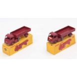 Dinky Toys 30w Electric Articulated lorries in maroon x2, in excellent condition with 2 single model