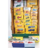 One tray containing 35 Atlas Dinky boxed (mainly French Dinky). Including a Tracteur Panhard avec