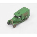 A Dinky toys 28 series type 1 delivery van in green in "Wakefield Castrol" livery, model has