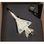 A Bravo Delta Models model of a TSR2 aircraft with display stand housed in the original foam