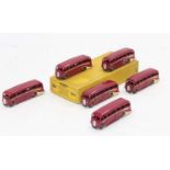 An original no.29g Dinky Trade box of 6x Luxury coaches in red, all in very good condition for age.