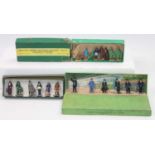 A small group of 3 Dinky Toys boxed sets as follows: A930 pre-war Station Staff, No.3 strung in