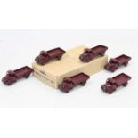 Dinky Toys 30j original Trade box containing 6 Austin Wagons, all in maroon, all with some age-