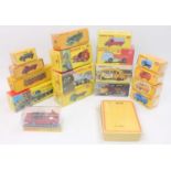 A group of 17 boxed Atlas editions English and French Dinky models mainly vans and trucks include