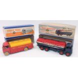 A group of two Dinky Toy tankers as follows: 942 Foden "Regent" livery in play-worn original