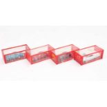 A group of 4 Mini Dinky (Matchbox size) models no.11 x2,12, 20 in original correct numbered garages,