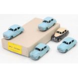 Dinky Toys 40j Austin Somersets in Reproduction Trade box containing 5 saloons, one in black and