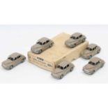 Dinky Toys 40g original Trade box of 6 Morris Oxford saloons in fawn all in excellent condition