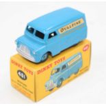 Dinky Toys No. 481 Bedford Ovaltine delivery van comprising blue body with blue hubs and Ovaltine