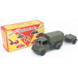 River Series Realistic Toy Made in England, Military Truck and Trailer, all green example with