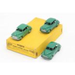 Dinky Toys 40g original Trade box containing 3 Morris Oxford saloons in green all in excellent