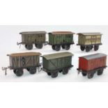 A small tray containing 6x Bing 4 wheel vans mainly for the continental market, all (G)