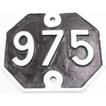 Original Great Eastern Railway Bridge Plate Number 975 from the Bury-Sudbury branch within town