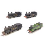 Four kit-built or amended tank locos: LNER J50 8890 K’s bodyline on H/Dublo chassis; LNER G4 8116