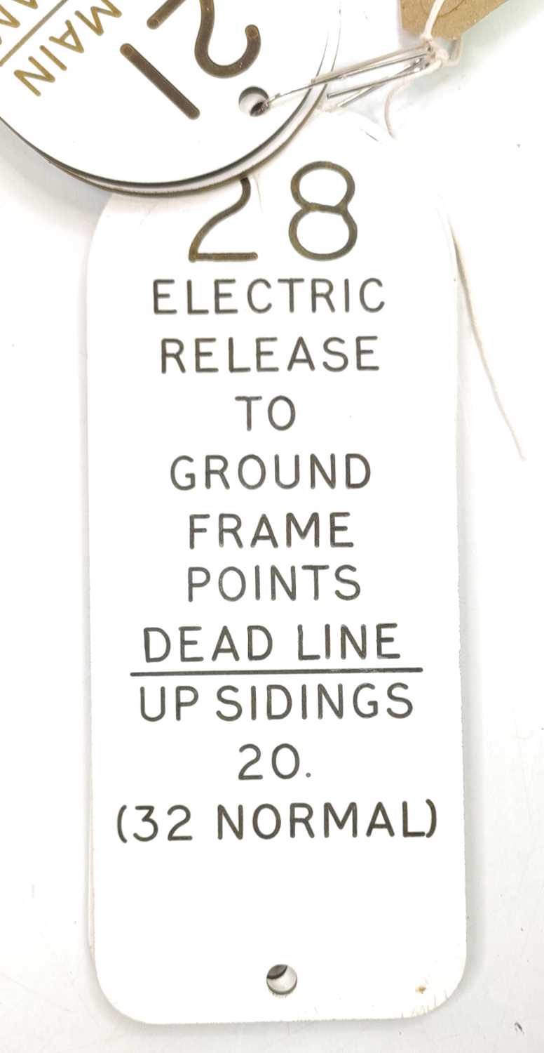 4 melamine signal level description plates, ex Bury St Edmunds Junction Box - Image 3 of 4