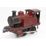 1920s Bing maroon MR c/w 0-4-0 tank loco (VG)