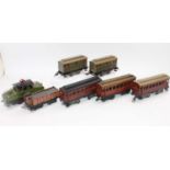 J de P (JEP) items: 5470 E1 steeple cab electric outline loco, 0-4-0 green & black lined red and