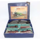 1947-54 Hornby No.101 tank passenger set LMS, red no.2270 loco with two 1st/3rd coaches and a