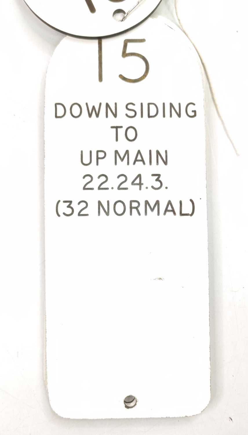 4 melamine signal level description plates, ex Bury St Edmunds Junction Box - Image 2 of 4