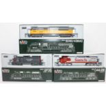 Kato HO Scale American Outline boxed locomotive group, 3 examples all as issued, reference numbers