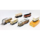 Six JEP goods wagons: NORD baggage wagon; bogie crane wagon; 2 x STEF refrigerator wagons; STEF milk