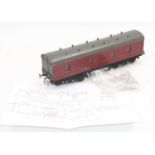 Westdale LMS 42ft General Utility van 27762, maroon, finescale. Letters and numbers rubbed one