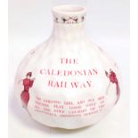 A Caledonian Railway Vase in the form of a golf ball, by JG Meakin, depicting ladies playing golf in