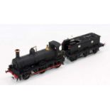 Slater's loco kit built MR Kirtley straight framed 0-6-0 loco and tender Ref.7L010 MR black