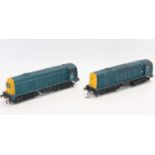 Two Class 20 diesel locos, BR blue with yellow ends, Nos.20122 & 20127, finescale wheels, appears to