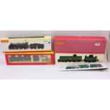 Two Hornby locos and tenders: R2583 BR 4-6-0 class N15 30453 King Arthur, green, DCC ready (NM-