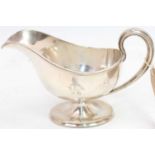 Great Eastern Railway silver plated gravy bowl, engraved GER DC (Dining Car) with company crest,