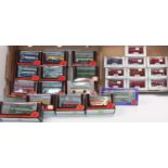 2 trays of EFE boxed models, manly buses. 28 items in total, lot includes Regent tankers x2 and