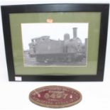Original brass London North Eastern Railway works plate No.8497, originally from the Class J69 BR