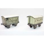 1912 Carette LNWR refrigerator van (VG) with a 1913 LNWR 10 tons (Willesden) goods brake van (G-VG)