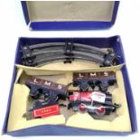Hornby 1947-57 M1 Goods set comprising red 0-4-0 loco & 3435 tender with two LMS wagons and