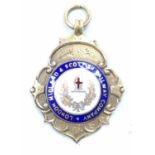 A 9ct gold hallmarked LMS enamel Winners Medal, dated 1931-32, weight 9g