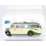 A boxed OC Original Classics Bedford Duple OB, green and cream body in “Crosville” livery in 1: