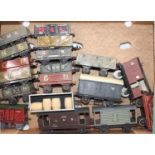 Eighteen British outline goods wagons, some kit built, many going back to the 1920’s. Condition