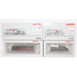 Two Marklin digital HO tank locos: 37072 4-6-4, black & red (M-BM) with 37135 2-4-4, green 2222 (M-