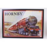 A framed and glazed Hornby Trains Jigsaw Puzzle depicting The Princess Elizabeth Locomotive and