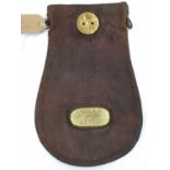 An original LNER wages cash bag, brass plated LNER Wages Saxham, rare example