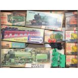 22 Kitmaster/Airfix model railway kits, including locomotives and wagons, 3 built, some part-